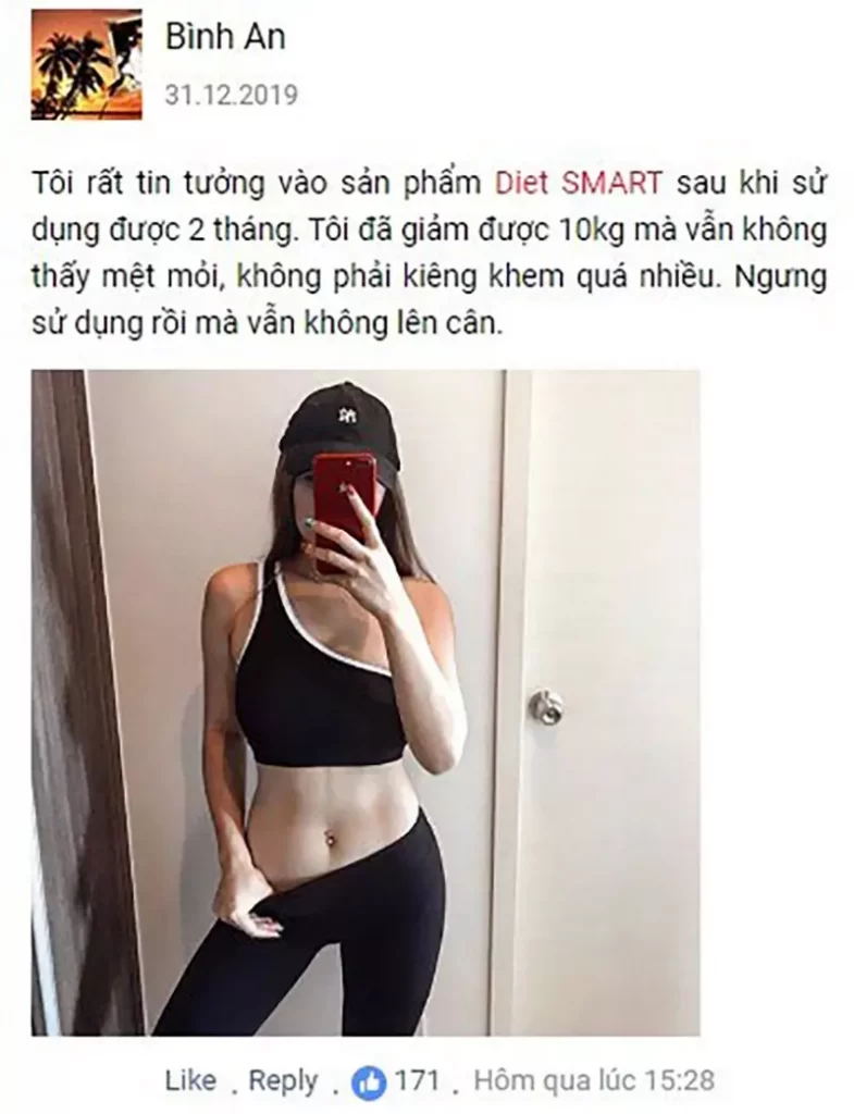 review thuốc giảm cân diet smart