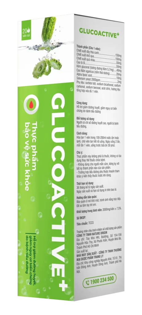 Viên sủi Glucoactive+ Hỗ Trợ Giảm Đường Huyết