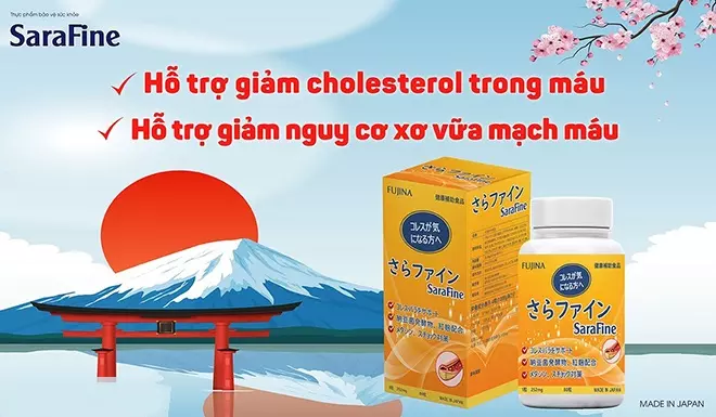Sarafine viên uống hạ mỡ máu nhật bản
